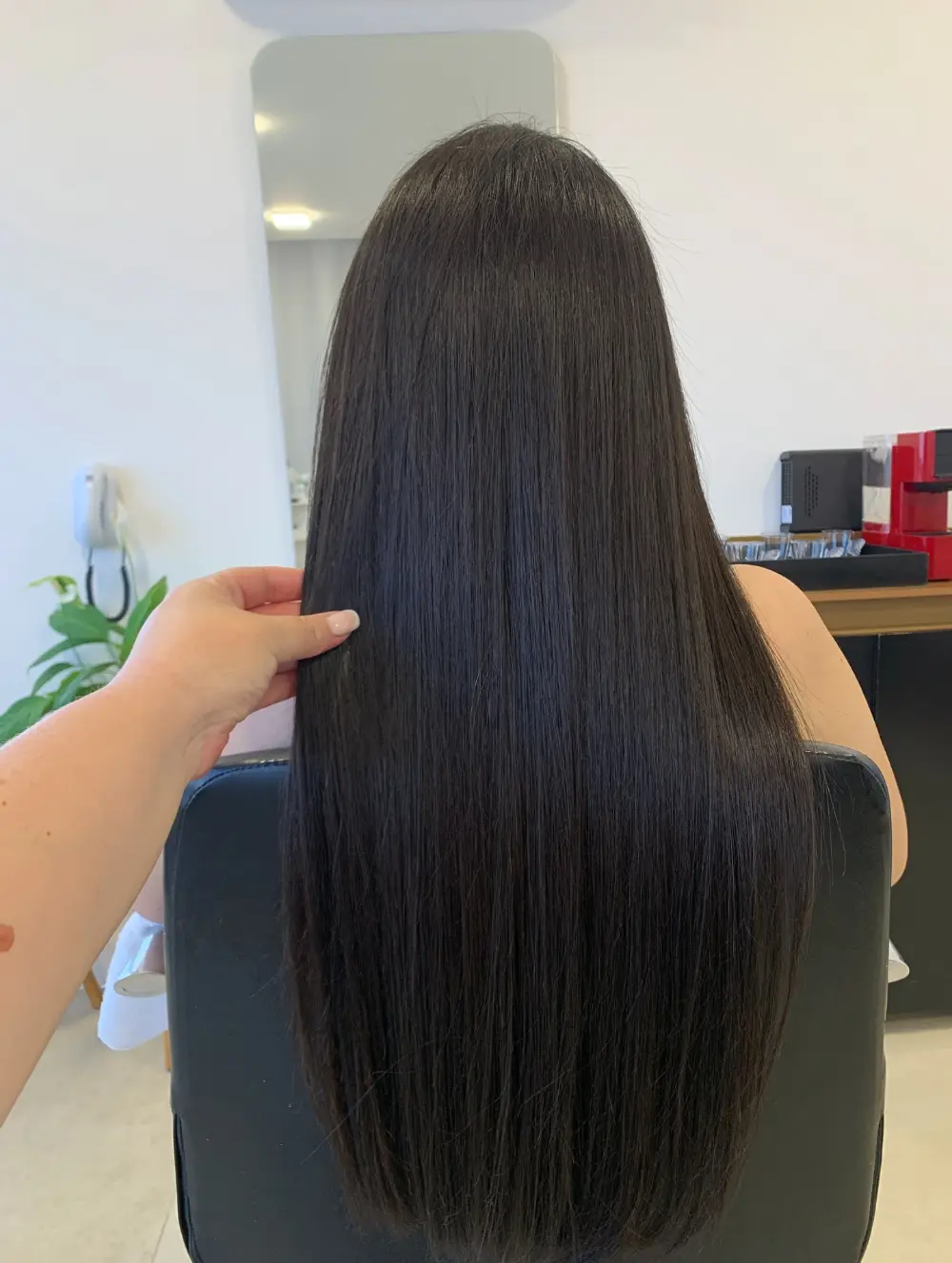 Resultado de progressiva com cabelo liso e brilhante